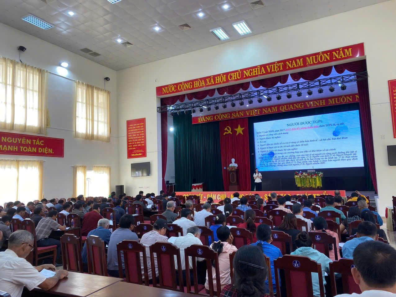 Hội nghị tập huấn tại xã Liên Sơn Lắk